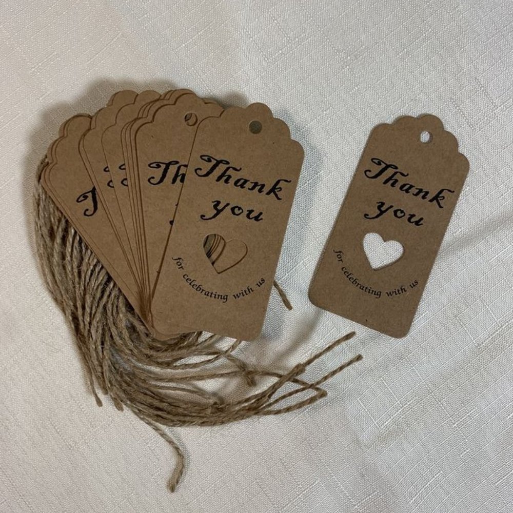 Thank You Tags with Jute String